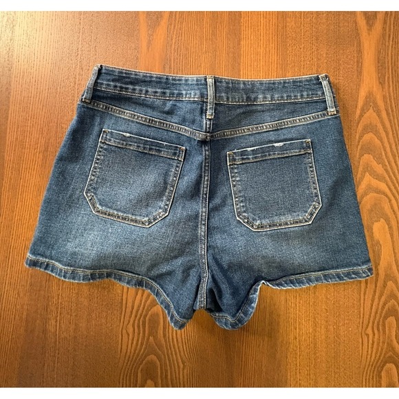 Old Navy Womens Jean Shorts California Stretch Blue Denim size 10 High Rise - Picture 9 of 12